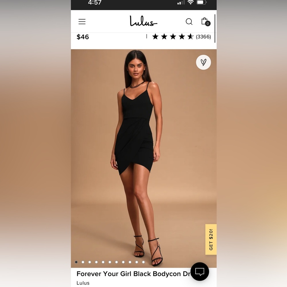 Lulus Forever Your Girl Black Bodycon Dress